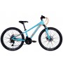 Велосипед AL 24' Discovery QUBE AM DD трещотка рама- ' 2024 Подножка (зелено-синий)