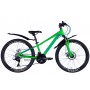 Велосипед AL 24' Discovery QUBE AM DD трещотка рама- ' 2024 Подножка (зелено-синий)