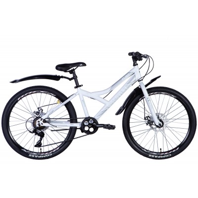 Велосипед ST 24' Discovery FLINT DD рама- ' с крылом Pl 2024 (белый (м))