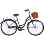 Велосипед ST 28' Dorozhnik AQUAMARINE тормозная рама- ' с багажником задн St с корзиной Pl с крылом St 2024 (серый)
