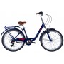 Велосипед AL 26' Dorozhnik RUBY AM Vbr рама- ' с багажником задн St с крылом St 2024 (темно-синий)