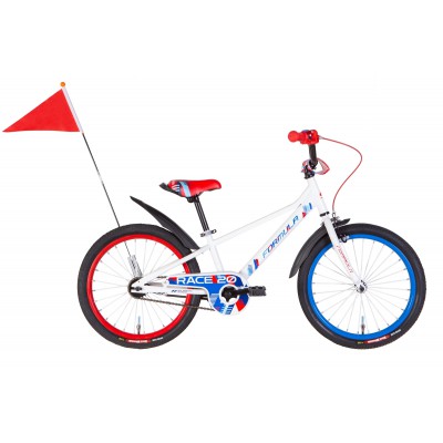 Велосипед 20' Formula RACE 2022 (белый с красным и синим)