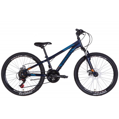 Велосипед 24' Discovery RIDER AM DD 2022 (темно-синий с оранжевым (м))