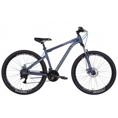 Велосипед уцененный ST 26' Discovery TREK AM DD рама- ' с крылом Pl 2022 STK-DIS-138 (темно-серый с синим (м))