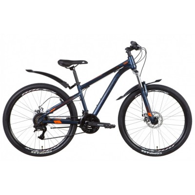 Велосипед уцененный ST 26' Discovery TREK AM DD рама- ' с крылом Pl 2022 STK-DIS-136 (сине-черный (м))