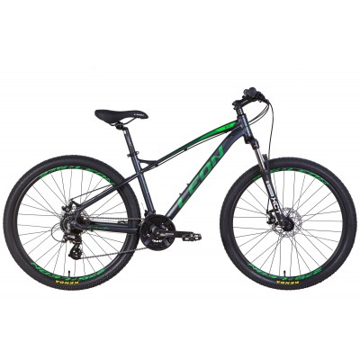 Велосипед 27.5' Leon XC-90 SE AM Hydraulic lock out DD 2022 (графитовый с зеленым (м))