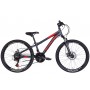 Велосипед 24' Discovery RIDER AM DD 2022 (темно-серебристый с красным (м))
