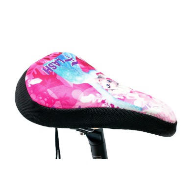 Накладка на детское седло FROZEN с гелевым наполнителем 200*150mm (черно-розовый)