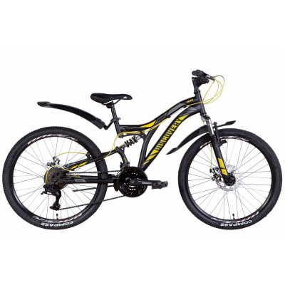 Велосипед 24' Discovery ROCKET AM2 DD 2022 (черно-желтый (м))
