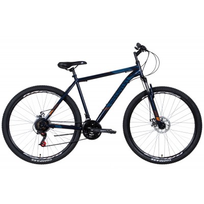 Велосипед ST 29' Discovery RIDER AM DD рама- ' 2022 (темно-синий с оранжевым)