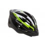 Шлем велосипедный HE 126 (черно-бело-салатный)