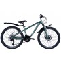 Велосипед 24' Discovery FLINT AM DD 2024 (зелено-серебристый (м))